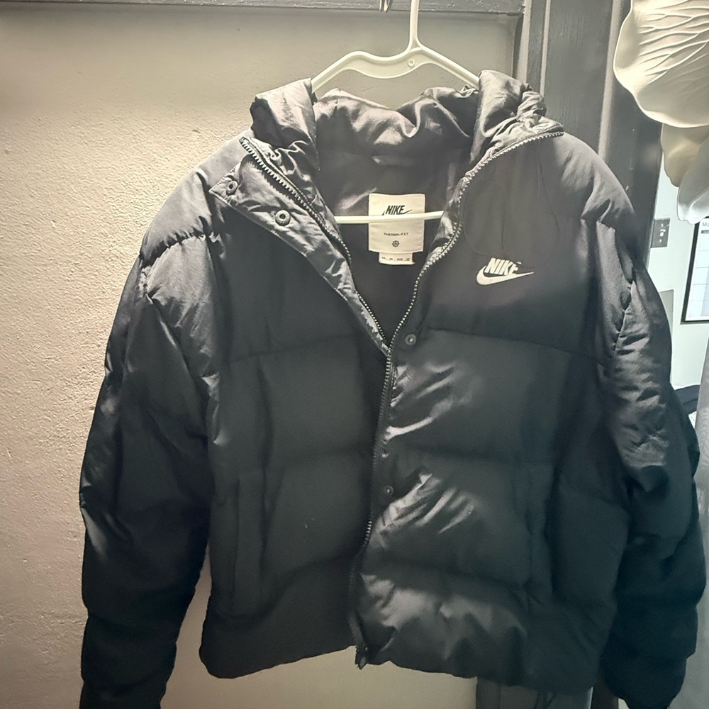 Nike Black Puffer Jacket with Hood